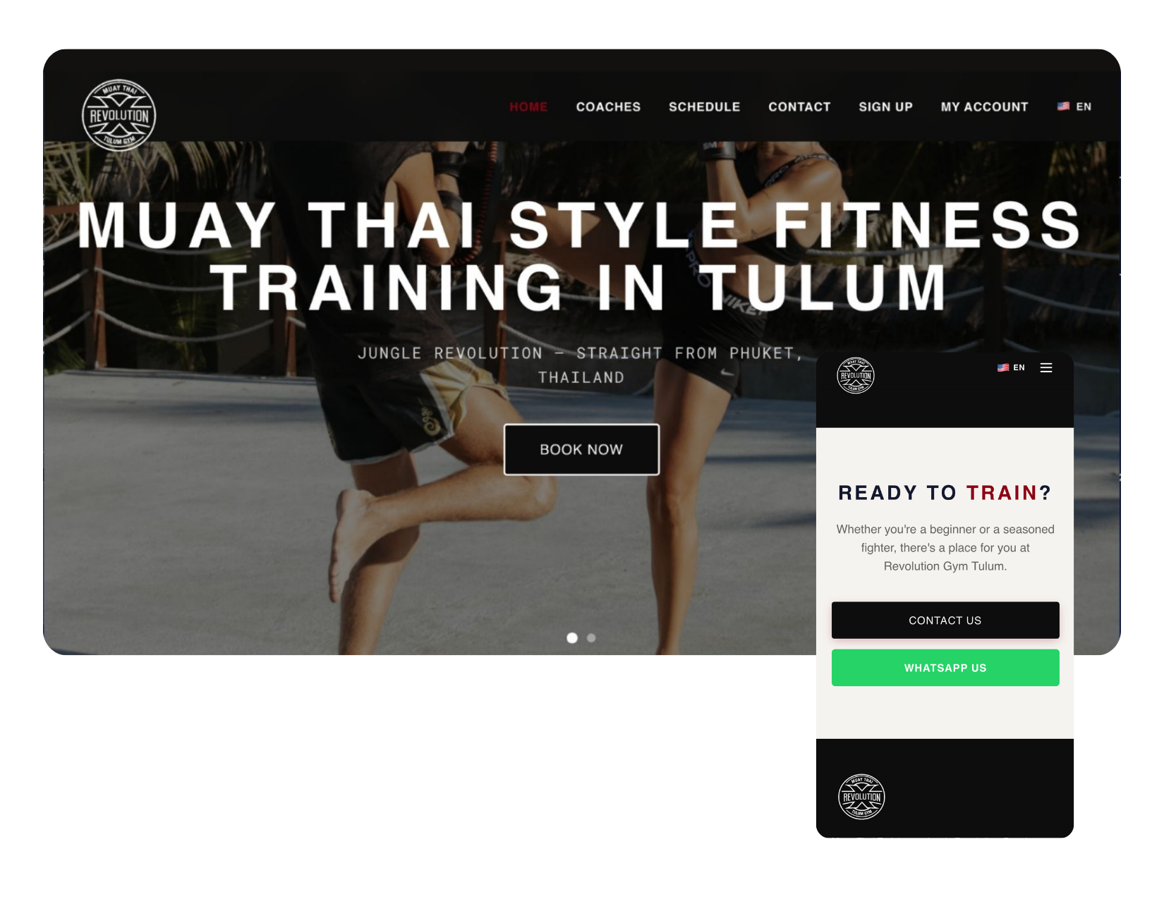 Rev Gym Tulum — website design showcase